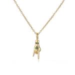 ODM 18k Gold Chain Necklace Handsome Love You Unisex Gold Middle Finger Necklace