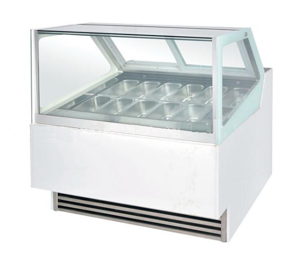 280L Automatic Defrosting Ice Cream Showcase Freezer -24℃ For Supermarket，1200mm