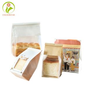 Quality Recyclable 120gsm FSC Bakery Packaging Bread Bags CMYK With Window wholesale