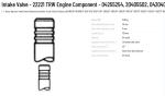 TRW Intake Valve 04255254, 20405502, 04204014 22221 for deutz