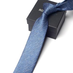 Quality Solid Mens Skinny Ties for Wedding Suits Woven Silk Ties in Sophisticated Gift Box wholesale