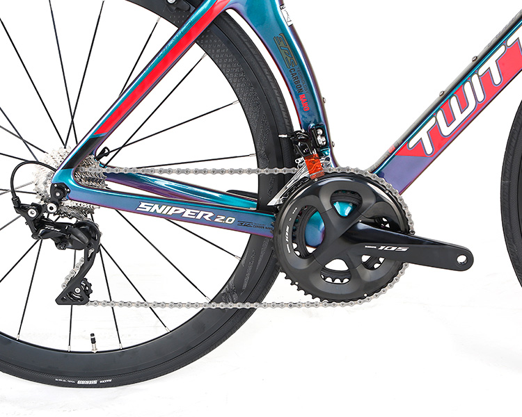 Long Lasting Carbon Fiber Touring Bike Holographic Colour Frame For Adults