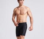 Anti Embarrassment Mens Black Swim Trunks Five Minute
