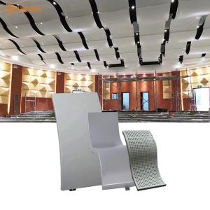 Quality Curved Aluminum Wall Panels / Architectural Metal Ceiling Tiles Suspended wholesale