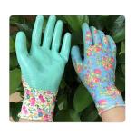 Breathable Flower Polyester XL Protective Gardening Smooth Nitrile Gloves