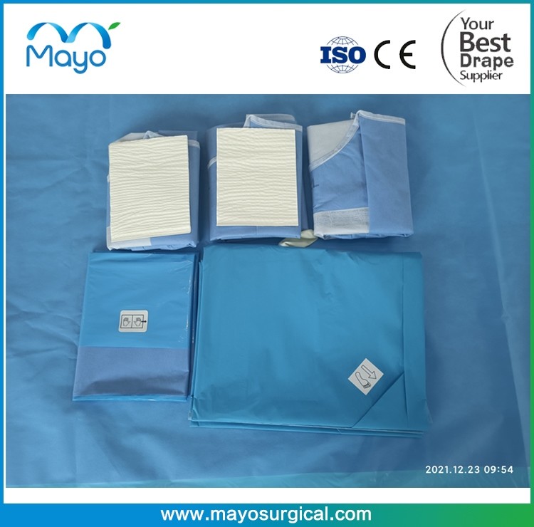 CE Approved Disposable Sterile Urology Surgical Drape Sheet Sets TUR Pack