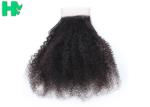 Comfortable Soft Silk Base Brazillian Human Hair Closure Kinky Curly Style