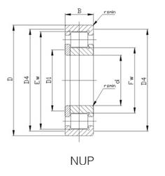 WD Precision Cylindrical Roller Bearings,NUP2207E