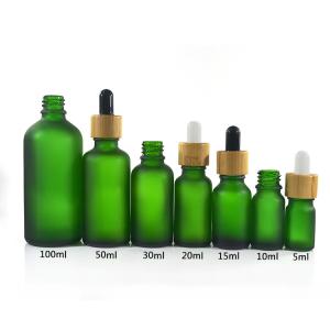 Quality Green Color Essential Oil Glass Bottles , 1 oz 2 oz 4 oz Boston Round Glass Bottles wholesale