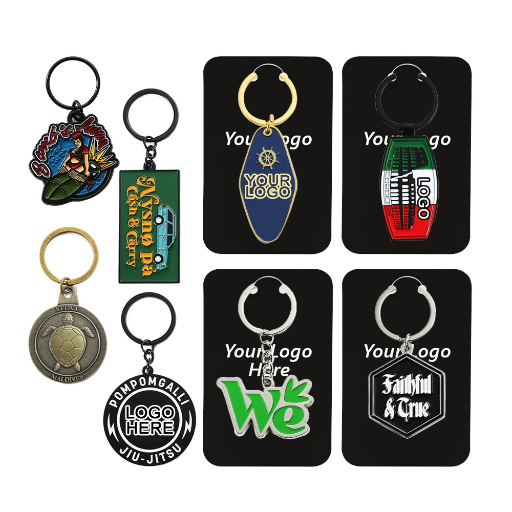 Enamel Customized Keyring Key Ring Keychains Holder Key Chains Custom