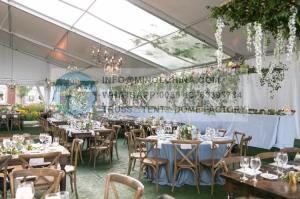 Quality Prefab 850gsm PVC Coated Fabric Wedding Marquee Tent Anti Rust wholesale