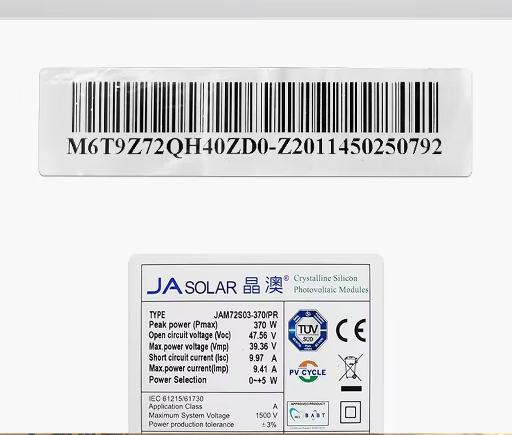 Top-rated N-type 440w 580w 630w JA Solar PV Panel with 3.2 Mm Anti-reflective Glass