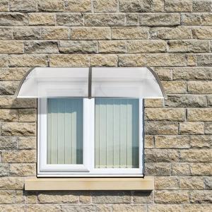 Quality Waterproof Outdoor Polycarbonate Awning Silver Bracket Strong Impact Resistance wholesale