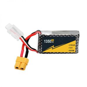 Quality Rechargeable 7.4 V 1350mah Lipo Battery 160C 2s Lipo Battery Hard Case wholesale