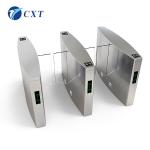 RFID Glass Swing Turnstile 201 Stainless Steel With Single Channel