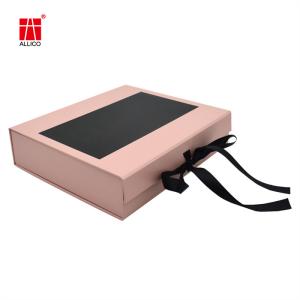 Quality Ribbon Bowtie Collapsible Cardboard Boxes , 150-450gsm 8x6x3 Shipping Boxes wholesale