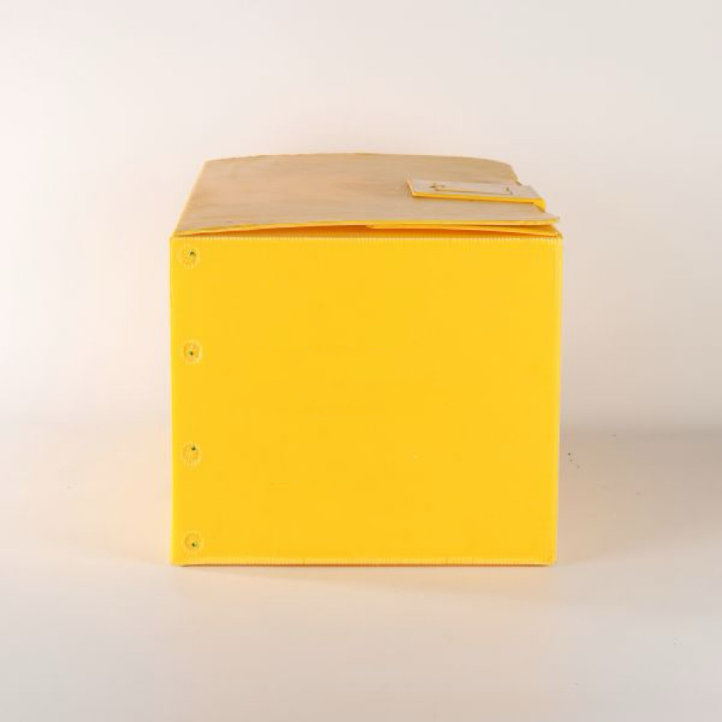 Yellow Corrugated Plastic Turnover Box Hollow Pp Carton Waterproof Packing Bin