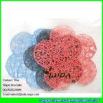 LUDA wholesale promotion tabel mat manhandmade paper straw placemat flower hot