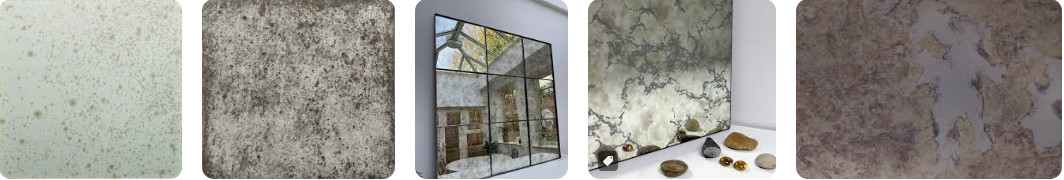 Golden Antique Mirror Glass Sheets Customized Size Thickness Pattern