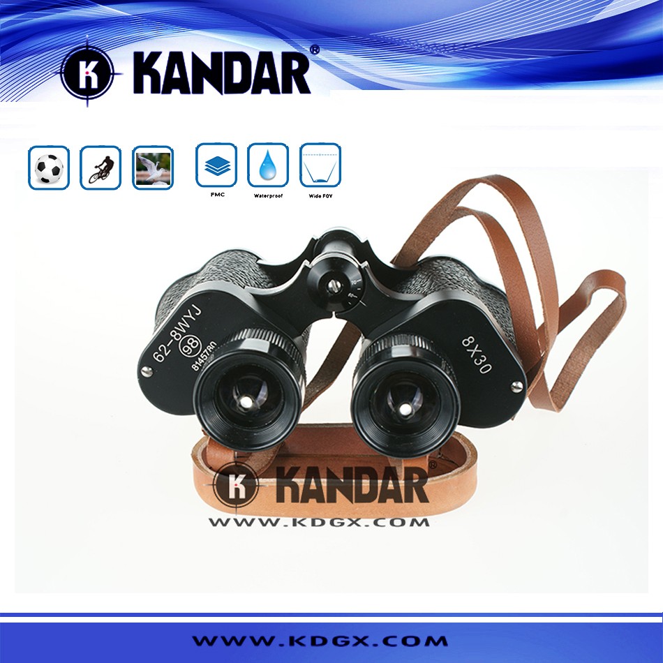 High Power and Wide View Antique Binoculars KANDAR M 6X24 for Hunting in Army Green