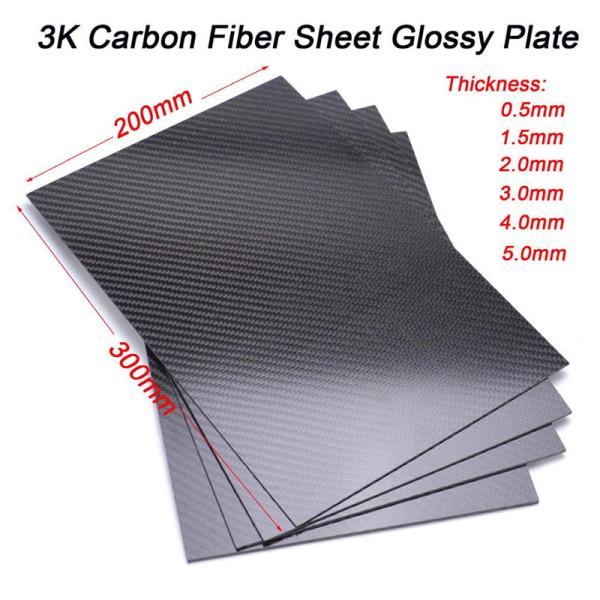 Cheap High Strength Durable Glossy Carbon Fiber Plate Twill Weave for sale