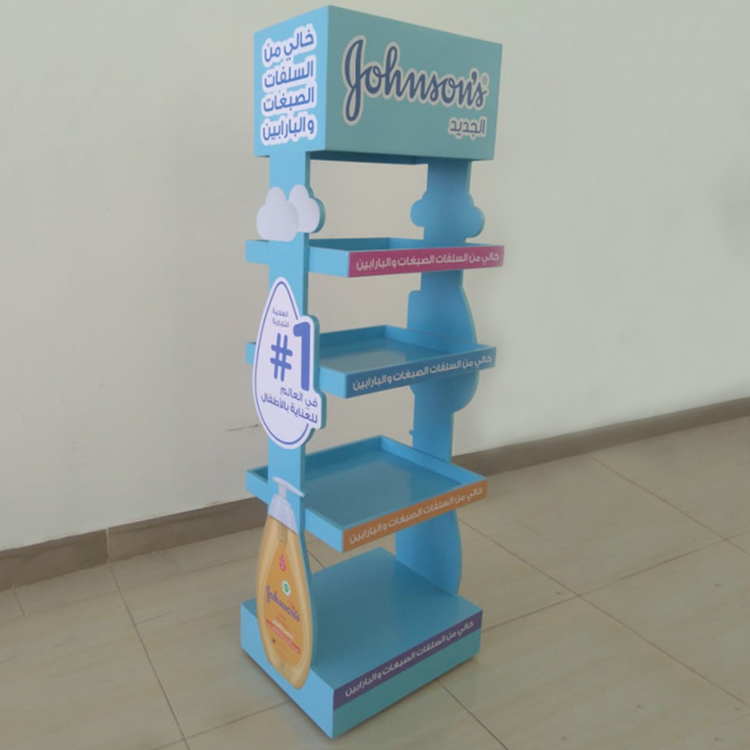 Customized Baby Cleansing Water Display Rack Wooden Baby Products Display Rack for Maternal and Infant Store