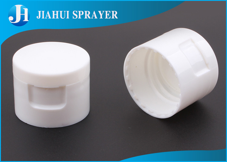 Customized Easy Open Plastic Flip Top Caps Hot Stamping Frosting For Dispensing Shampoo