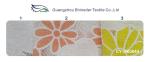 Floral Yellow / Orange Polyester Lace Fabric Cotton Two Tone Burnout Lace