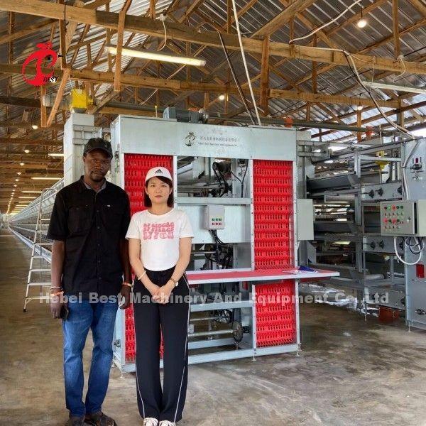 Hot Galvanized Q235 Steel Chicken Battery Cage For Nigeria Ghana Cameroon