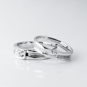 Quality Anniversary Party Grooved 18k Matching Wedding Bands wholesale