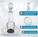 Whiskey Brandy Vodka Tequila Glass Bottle Decanter with Label and Leak Stopper