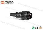 " Nickel Plated Screw Steel Circular Power Connector Touch Proof Plastic Housing
