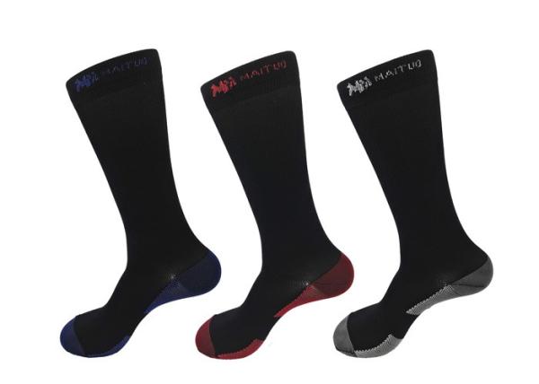Eco Friendly Leg Pressure Socks Nylon Compression Stockings With Sweat Absorbent