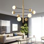 Glass Ball Chandeliers for Dining Room Kitchen Living Room Bedroom Hanging