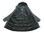 Green Black Hooded Longline Puffer Jacket