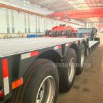 TITAN 3 Axle 80ton Hydraulic Removable Gooseneck Trailer Lowboy Trailer for Sale