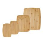 Household Kitchen Bamboo Butcher Block Cutting Board 4 Piece Set