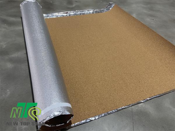 220kg/cbm Cork Acoustic Floor Underlayment 2mm Aluminium Foil Underlay For