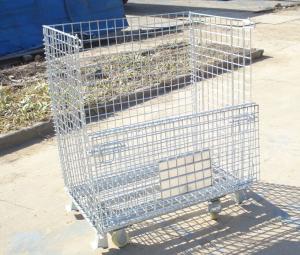 Quality Industrial stackable rigid welded storage cage with wheels wholesale