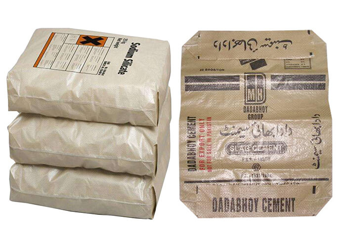 Colorful Printing 25Kg Block Bottom Valve Bag / PP Woven Packaging Bags