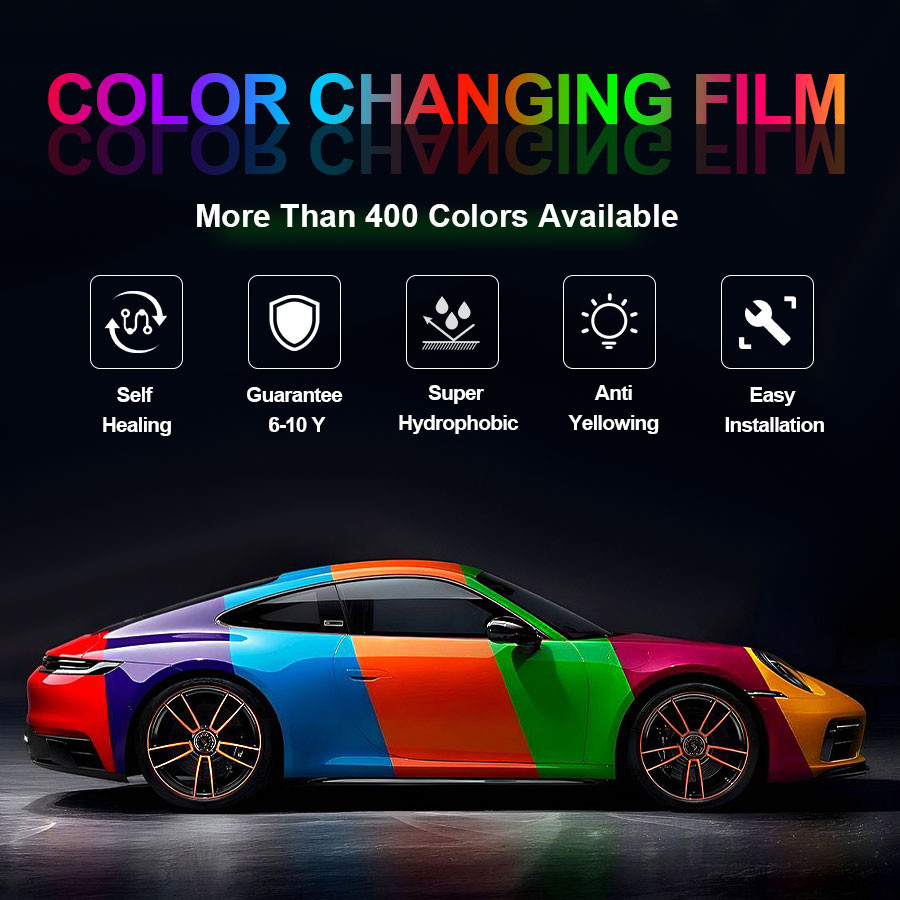 Color TPU Paint Protection Film Car Vinyl Wrap Self Healing Anti Scratch Car Wrap Film