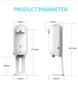 Quality 1100ml Thermometer Hand Dispenser With Adapter For Families Hotels wholesale