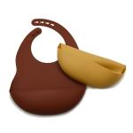 Waterproof Drool Baby Bib Catcher FDA Medical Grade Silicone