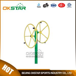Quality outdoor gym equipment steel based zinc powder coating Rotating Wheel-OK-J01A wholesale