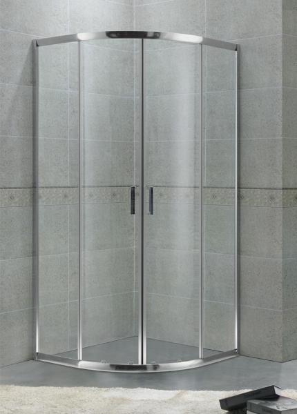 Economic Aluminum Alloy Quadrant Shower Enclosures Bright Sliver For Hotel /