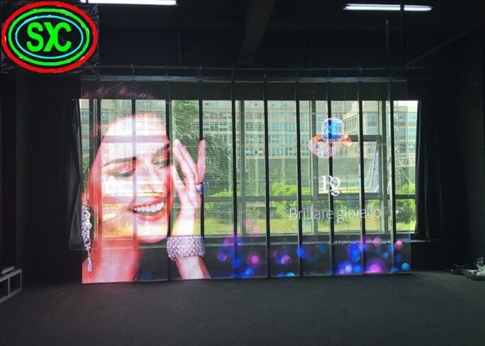 0.2KG/PC Module Weight Aluminum Transparent LED Screen with Aluminum Cabinet Material
