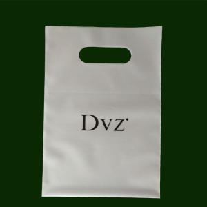 Quality CPE Custom Die Cut Handle Plastic Bags Degradable Regeneration Materials wholesale