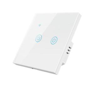 Quality RF 433MHz Touch Screen Dimmer Switch 2 Gang Smart Light Switch Google Home wholesale