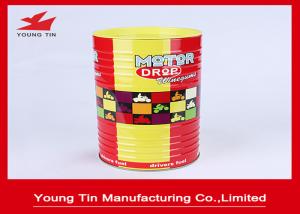 Quality Cylinder Round Food Cookie Gift Tins , CMYK Printed Outside Glossy Finished Biscuit Tin Box wholesale