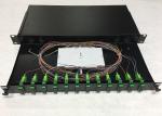 Rack Mountable 1U 19" Fiber Optic Patch Panel Cold Roll Steel 12 24 Port